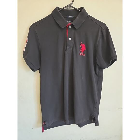 US Polo Assn Men’s Slim Fit Black Polo Size Small - Picture 1 of 14